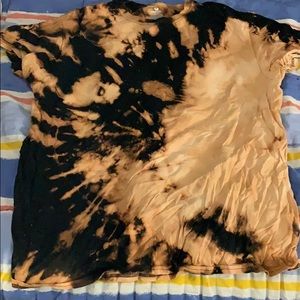 Custom bleach stained black t xl